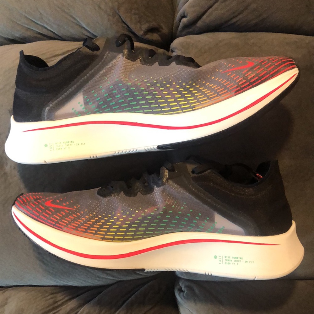 ✨SOLD✨Nike Men’s Zoom Fly SP Fast Black Red Orbit Running Shoes - Picture 6 of 9